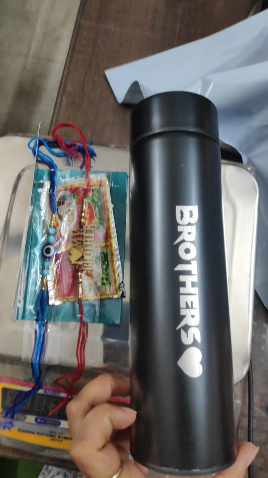 Brother Temp Bottle With 2 Rakhi (Pack of 1)