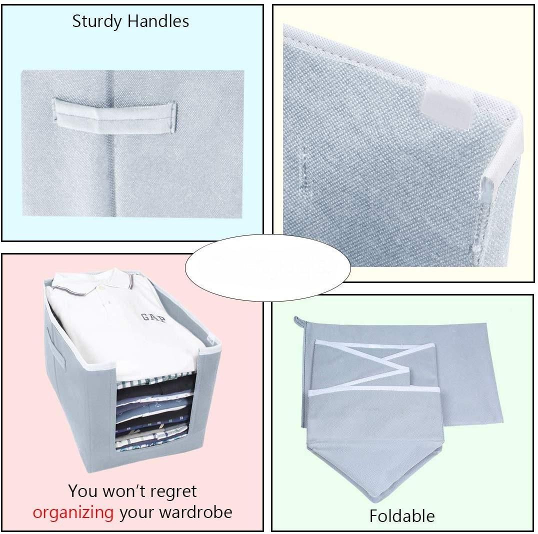 Cloth Organizer - Non Woven Foldable Cloth Organizer ( Pack of 3)