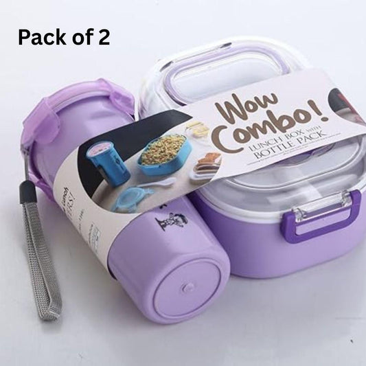 Lunchbox with Bottle Leak Proof & BPA Perfect Lunchbox (Pack of 2)
