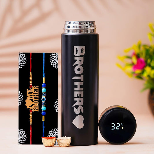 Brother Temp Bottle With 2 Rakhi (Pack of 1)