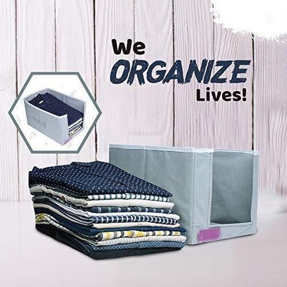 Cloth Organizer - Non Woven Foldable Cloth Organizer ( Pack of 3)
