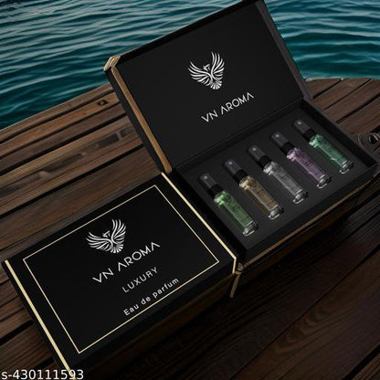 VN AROMA Luxury Fragrance Gift Set | 5 x 8ml | Premium Perfume |Long Lasting Eau de Parfum - 40 ml